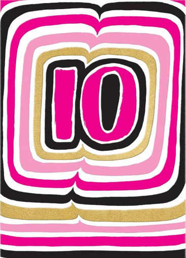 Picture of 10TH BIRTHDAY CARD PINK